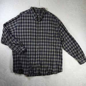 Woolrich Mens 2XL Plaid Button Down‎ Long Sleeve Shirt Casual